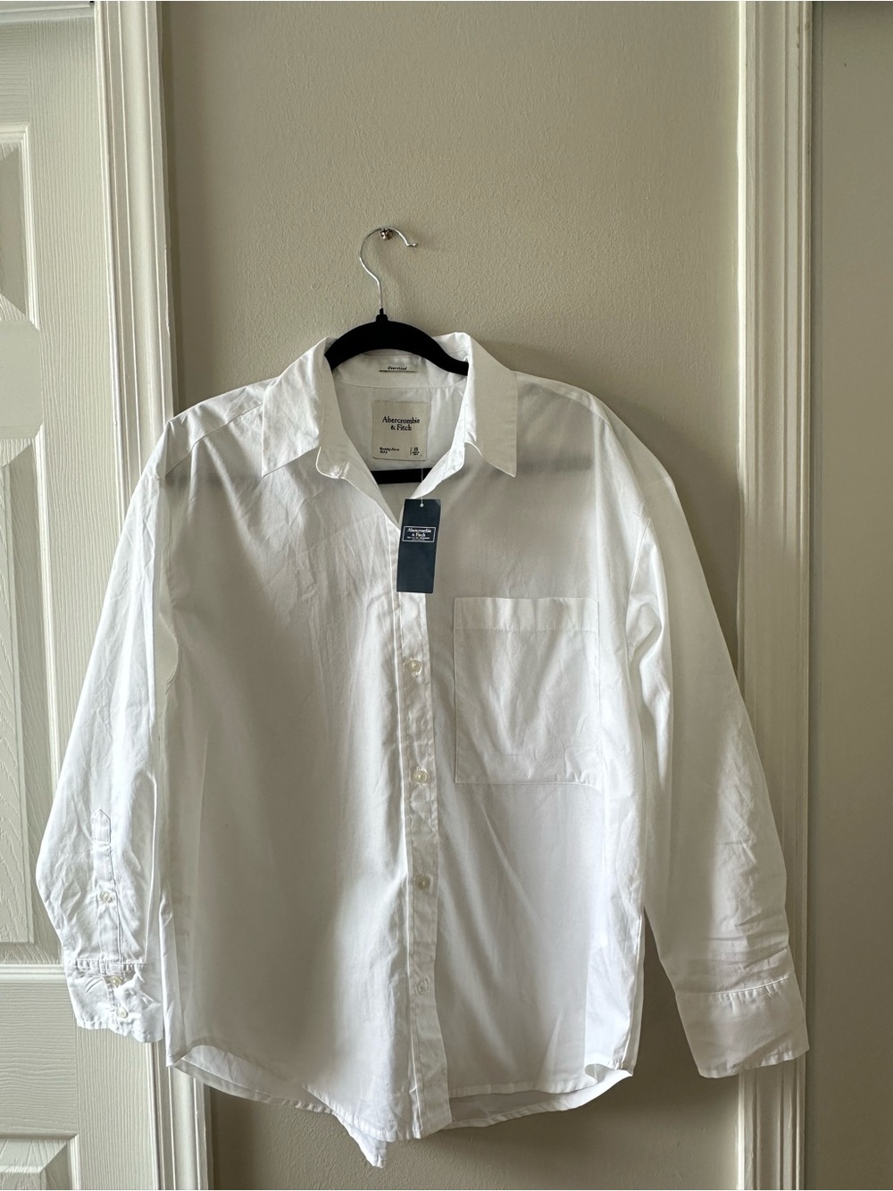 Abercrombie & Fitch  White Button-Down Cotton Shirt